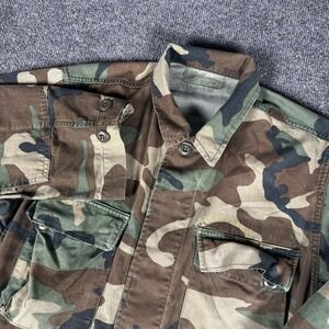 Vintage US Military Marine Corps Woodland Camo BDU Shirt‎ X-Small Regular Coat
